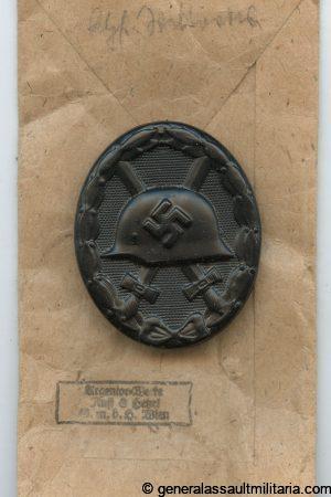 Wound badge in black set - Argentor-Werke Rust & Hetzel, Wien