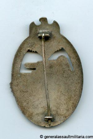 Panzer assault badge in silver - Karl Wurster, Markneukirchen
