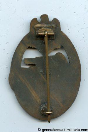 Panzer assault badge in bronze - Rudolf Souval, Wien
