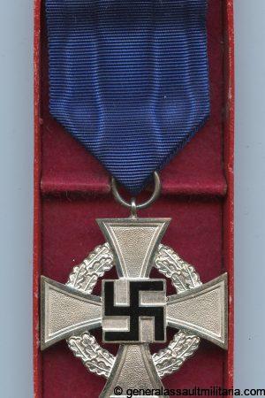 Loyal service medal 25 years cased - Franz Reischauer, Idar-Oberstein