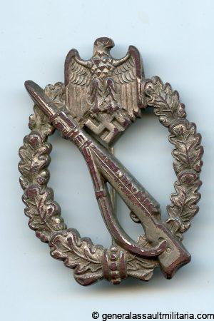 Infantry assault badge in silver - Karl Wurster, Markneukirchen
