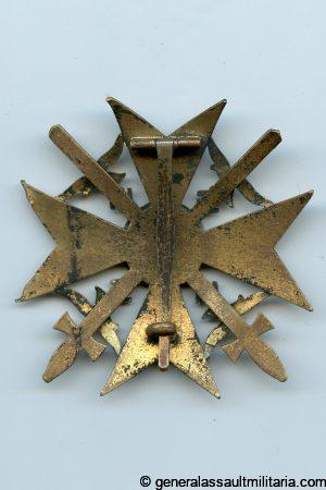 Spanish cross with swords in gold – L/52 C.F. Zimmermann, Pforzheim