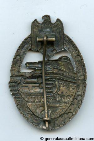 Panzer assault badge in bronze - Assmann & Söhne, Lüdenscheid