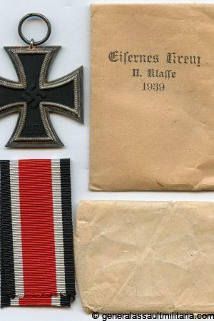 Iron cross second class + packet - MM27 Anton Schenkl, Wien