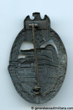 Panzer assault badge in bronze – Wilhelm Deumer, Lüdenscheid