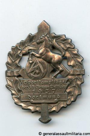 Sportkampftage der SA 1937 Dortmund badge
