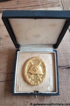 Wound badge in gold + case - Hauptmünzamt, Wien
