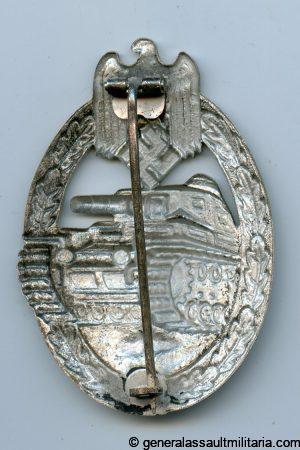 Panzer assault badge in silver - Petz & Lorenz, Unterreichenbach