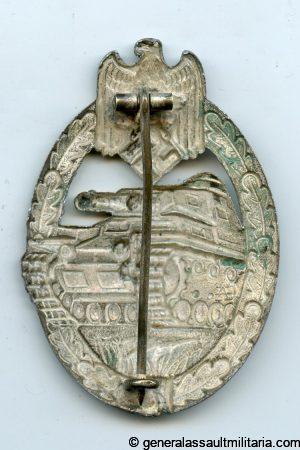 Panzer assault badge in silver – Assmann & Söhne, Lüdenscheid