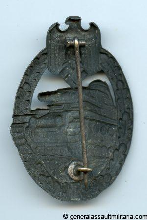 Panzer assault badge in silver – Wilhelm Deumer, Lüdenscheid