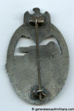 Panzer assault badge in silver - Karl Wurster, Markneukirchen