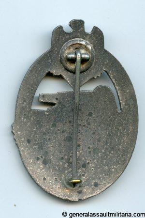 Panzer assault badge in silver - Hermann Aurich, Dresden