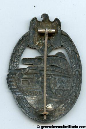 Panzer assault badge in silver - Otto Schickle, Pforzheim