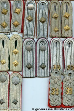 8 pair of shoulder boards