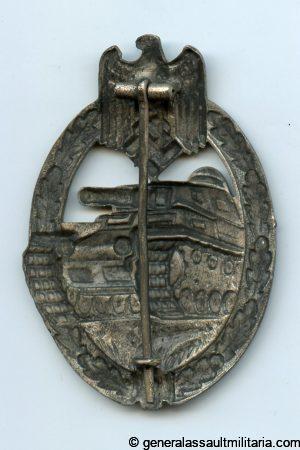 Panzer assault badge in silver – Friedrich Linden, Lüdenscheid