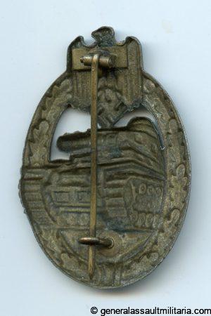 Panzer assault badge in bronze – Hymmen & Co, Lüdenscheid