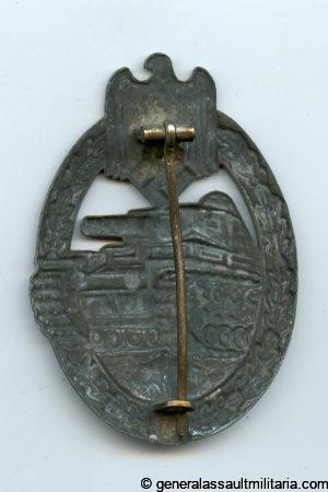 Panzer assault badge in silver - Otto Schickle, Pforzheim