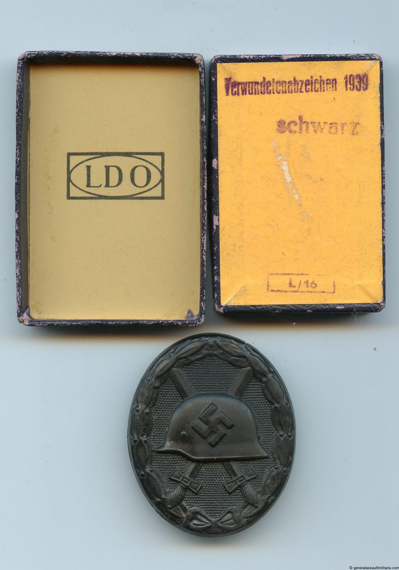 Wound badge in black + LDO box – L/16 Steinhauer & Lück 