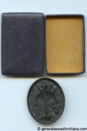 Wound badge in black + LDO box - L/14 F. Orth, Wien