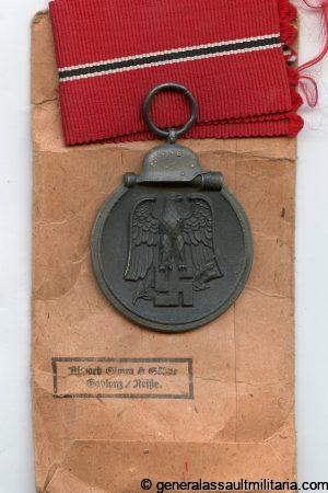 Ost medal + packet - Richard Simm & Söhne, Gablonz