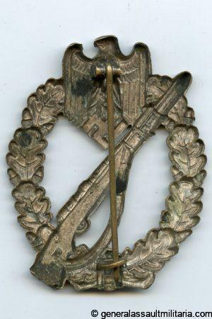 Infantry assault badge in silver – Wilhelm Deumer, Lüdenscheid