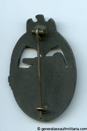 Panzer assault badge in bronze - Karl Wurster, Markneukirchen