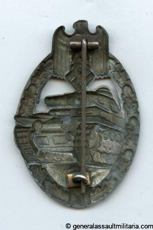 Panzer assault badge in bronze - Schauerte & Höhfeld, Lüdenscheid