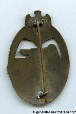 Panzer assault badge in bronze - Karl Wurster, Markneukirchen