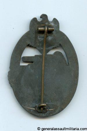Panzer assault badge in bronze - Frank & Reif, Stuttgart