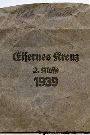 Iron cross second class + packet - J.E. Hammer & Söhne, Geringswald