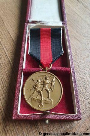 udetenland annexation medal + case - Paul Meybauer, Berlin