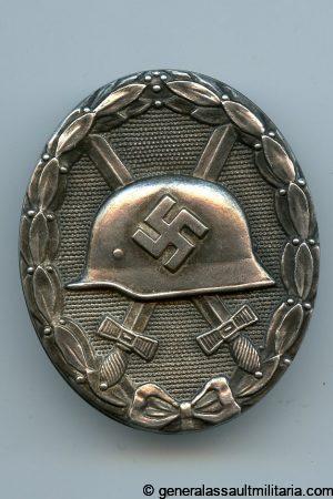 Wound badge in silver + case - Hauptmünzamt, Wien