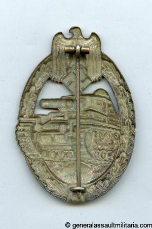 Panzer assault badge in silver - Otto Schickle, Pforzheim