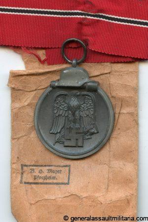 Ost medal + packet - B.H. Mayer, Pforzheim