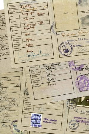 5x German third reich period ID - Kennkarte