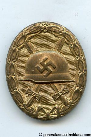 Wound badge in gold - Deschler & Sohn, München