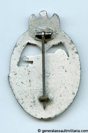Panzer assault badge in silver - Friedrich Linden, Lüdenscheid