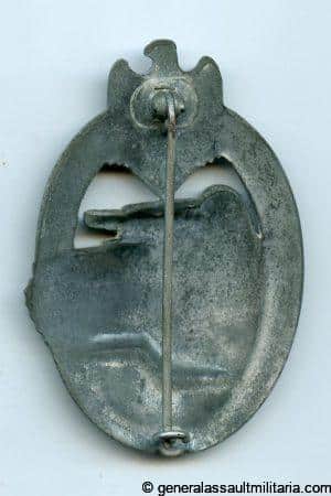 Panzer assault badge in silver - Rudolf Karneth, Gablonz