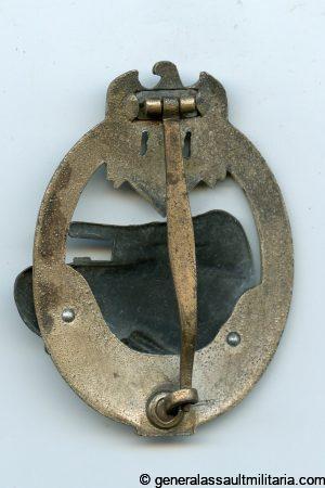 Numbered panzer assault badge 25 in silver – Josef Felix & Söhne, Gablonz