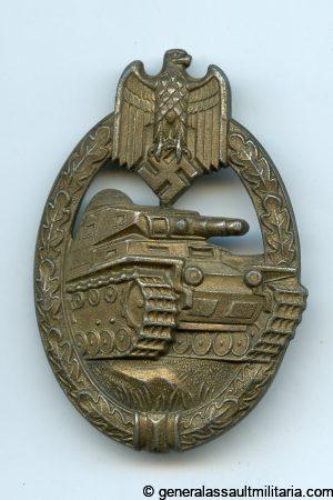 Panzer assault badge in bronze - Steinhauer & Lück, Lüdenscheid
