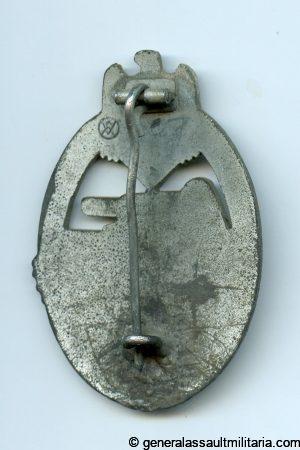 Panzer assault badge in silver - Karl Wurster, Markneukirchen