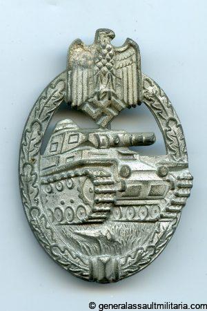 Panzer assault badge in silver - Karl Wurster, Markneukirchen