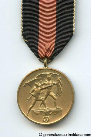 Sudetenland annexation medal - unmarked