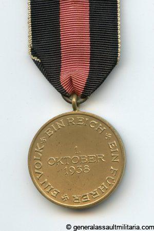 Sudetenland annexation medal - unmarked