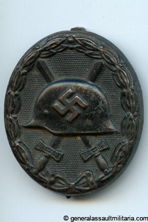 Wound badge in black - MM63 Franz Klamt & Söhne, Gablonz