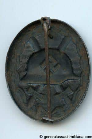 Wound badge in black - MM63 Franz Klamt & Söhne, Gablonz