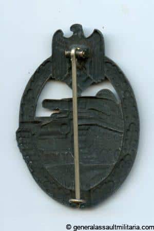 Panzer assault badge in silver - Friedrich Linden, Lüdenscheid