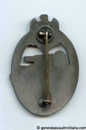 Panzer assault badge in bronze - Hermann Aurich, Dresden
