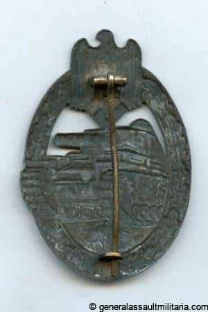 Panzer assault badge in silver - Otto Schickle, Pforzheim