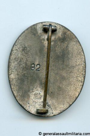 Wound badge in silver - MM92 Josef Rücker & Sohn, Gablonz